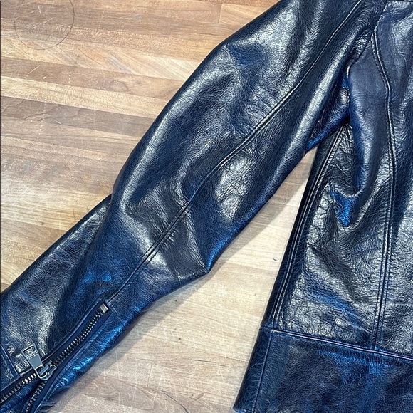 DOLCE & GABBANA Blue Leather Jacket - Picture 13 of 16